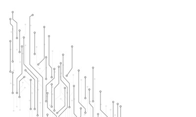 Wall Mural - vector abstract technology on a white background. technology black circuit diagram.