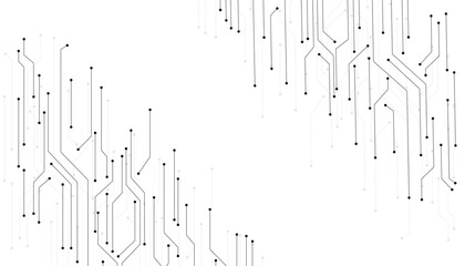 Wall Mural - vector abstract technology on a white background. technology black circuit diagram.