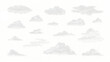 © PNG and Green Video - sketch-style cloud icons in white ink