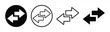 © ROYBHE - Data transfer arrow icon. set of left right arrows simple outline symbol. vector illustration on transparent background