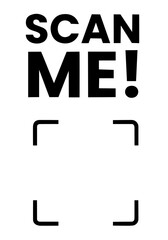 scan me message with qr code placeholder, marketing call to action, and user engagement for scanning