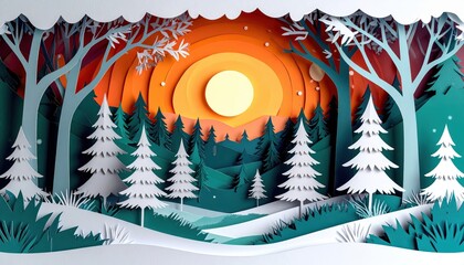 Wall Mural - Whimsical hedgehog art in a forest pattern, a nature illustration of spring and summer's embrace