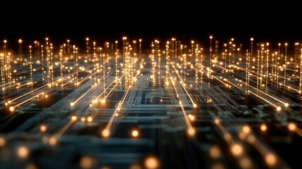 Wall Mural - abstract digital circuit board