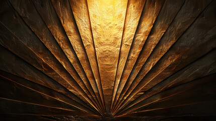 Wall Mural - luxurious dark gold background with glowing light creates stunning visual effect, showcasing intrica
