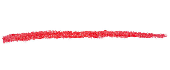 Red hand drawn wax crayon stroke line transparent background design element doodle scribble underline