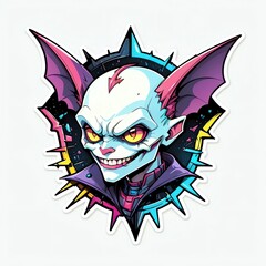 Wall Mural - neon goblin: a cyberpunk fantasy character art