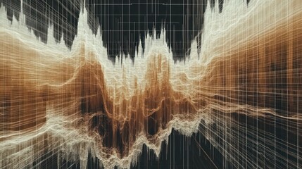 Wall Mural - abstract graphic with a dynamic, textured 3d landscape