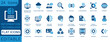 © unique - Information Technology icon set. Containing cloud computing, IT manager, big data, data analytics, internet, network security and more. perfect flat icon collection.