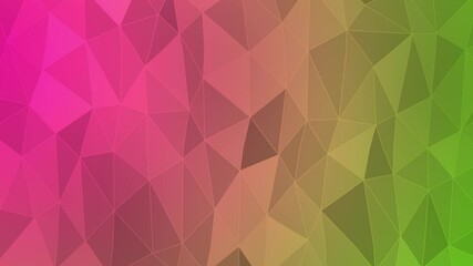 Wall Mural - abstract geometric background colorful triangles with subtle gradient from pink to green