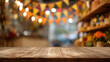 © Creative Valley - Wooden table with blurred International Day of Democracy background and cozy decor
