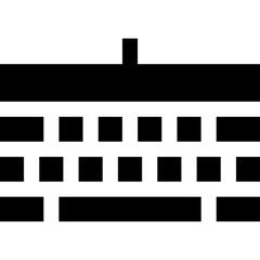 flat vector icon of a computer keyboard, ideal for user interface design, tech blogs, programming tu