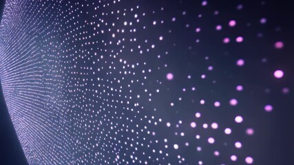 Wall Mural - expanding abstract sphere of glowing particles