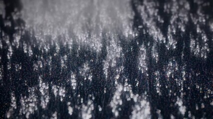 Wall Mural - white powder falling on dark sparkling surface