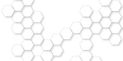 Wall Mural - abstract white hexagon concept background, soft white background, beautiful geometric pattern white 