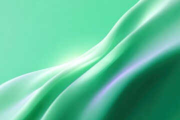 Wall Mural - soft mint green background with flowing gradient