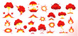 © Md Abidur Rahman - explosion or blast illustration set. exploding bomb reflecting boom, bang, burst effects. blowing, flame, explode, blaze etc concept. EPS explosions with smoke and blast effects.