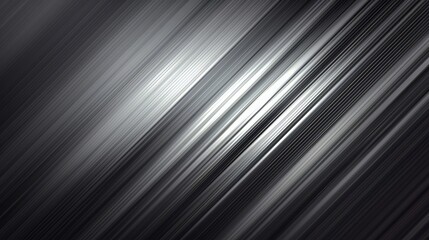 Wall Mural - black and white image of a line of silver and gray stripes. the image has a moody and abstract feel 
