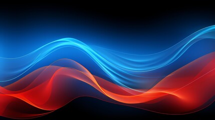 Wall Mural - blue and red wave with a red stripe. the blue and red colors are vibrant and dynamic, creating a sen