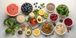 © Shutter Wisp - Variety of Healthy Foods for Balanced Diet and Wellbeing on White Background