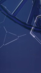 Wall Mural - animation of chemical structures over dna strand spinning