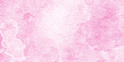 Wall Mural - soft pink grunge watercolor texture background, pink color light ink effect shades gradient on textu