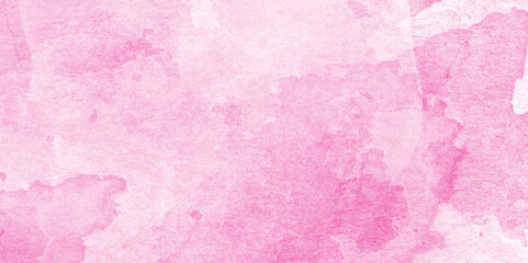 Wall Mural - soft pink grunge watercolor texture background, pink color light ink effect shades gradient on textu