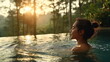 © Digital Snapshots - woman relaxes in a natural thermal waters bath