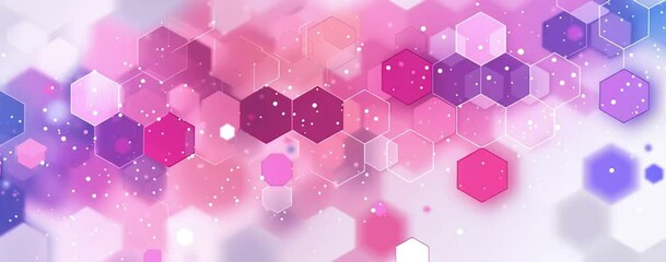 Poster - abstract technological background with a hexagonal pattern and dots, a vector illustration design fo