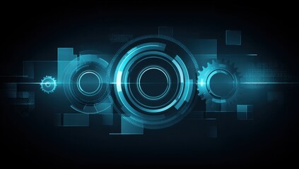 Abstract Technology Gears Futuristic Design
