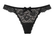 © Michael - Black lace panties featuring delicate bow detail, showcasing elegant lingerie design against transparent backdrop