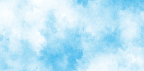 Wall Mural - abstract blue sky with clouds light sky blue shades watercolor background, natural sky background fo