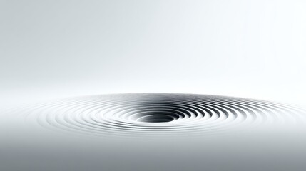 Wall Mural - white background with abstract concentric lines forming modern hypnotic pattern