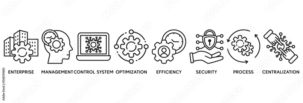 Industrial control system icon set vector illustration concept relate ...