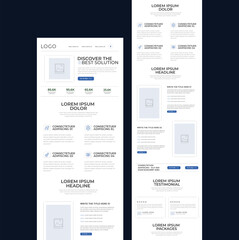 Wall Mural - Multipurpose Business newsletter Mailchimp email marketing template l Email Marketing Newsletter Layout For Promoting Creative Services