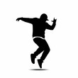 © Cozy Art - Hip-hop dancer performing with enthusiasm in silhouette style