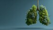 © Ірина Пальцева - Lungs represented by growing plants, symbolizing respiratory health, nature's role in breathing, and connection to the environment.
