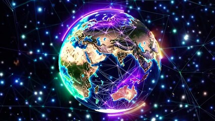 Wall Mural - global communication technology