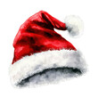 © AnyaWhy - . Santa hat watercolor illustration isolated on transparen subject
