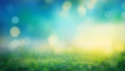 Wall Mural - serene and soft blurry background with calming pastel hues of green blue and yellow