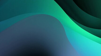 Wall Mural - abstract gradient shapes morphing in teal, green, and purple colors.