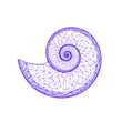 © PNG STORE - Abstract seashell spiral design, geometric art, lines, and triangles a purple outline, conceptual illustration d 1 (1081)-Photoroom.png