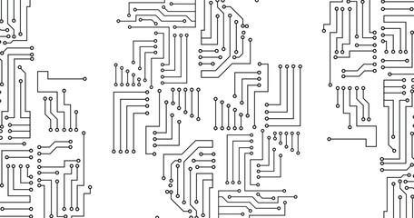 Wall Mural - circuit technology background with hi-tech digital stock illustration.