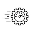 © tarek - Speedometer inside gear icon representing performance efficiency and optimization