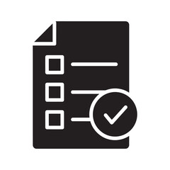 Wall Mural - checklist completion icon representing project approval task management and quality standard control