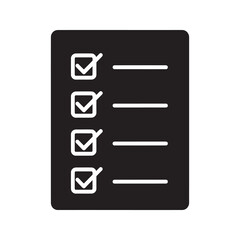 Wall Mural - completed task list icon showing project management checklist for successful planning organization a