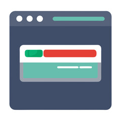 Browser Window Vector Illustration for Website Mockups and UI Design
