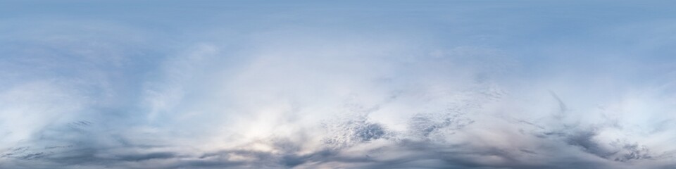 Wall Mural - dark moody rain clouds in dramatic overcast sky. seamless 360 hdr spherical panorama. full zenith or
