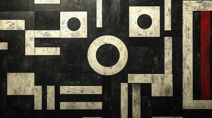 Wall Mural - symmetrical yet complex lines. digital art, minimalist geometric.