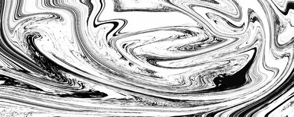 Wall Mural - paintings of marbling white and black marble ink texture with natural pattern. monochrome background