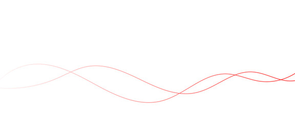 Vector red abstract wave thin curved lines graphic for design